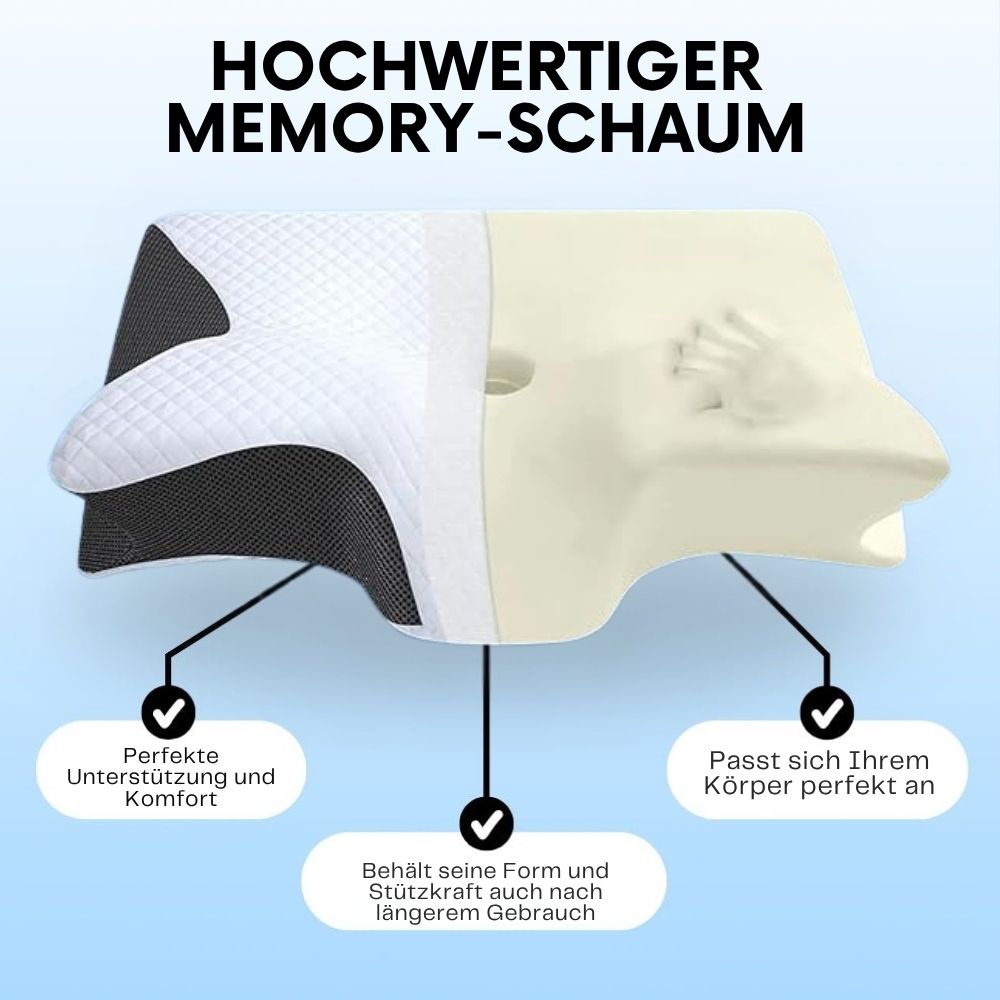 Cellsius Nackenausrichtungskissen - Das Geheimnis für Seiten und Rückenschläfer