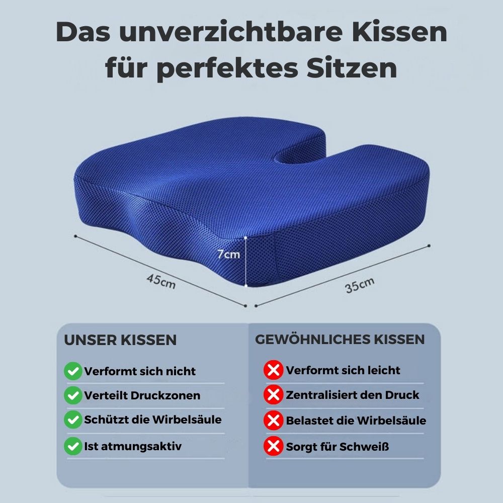 Cellsius Orthopädisches Kissen - Linderung bei Steißbein- und Rückenschmerzen
