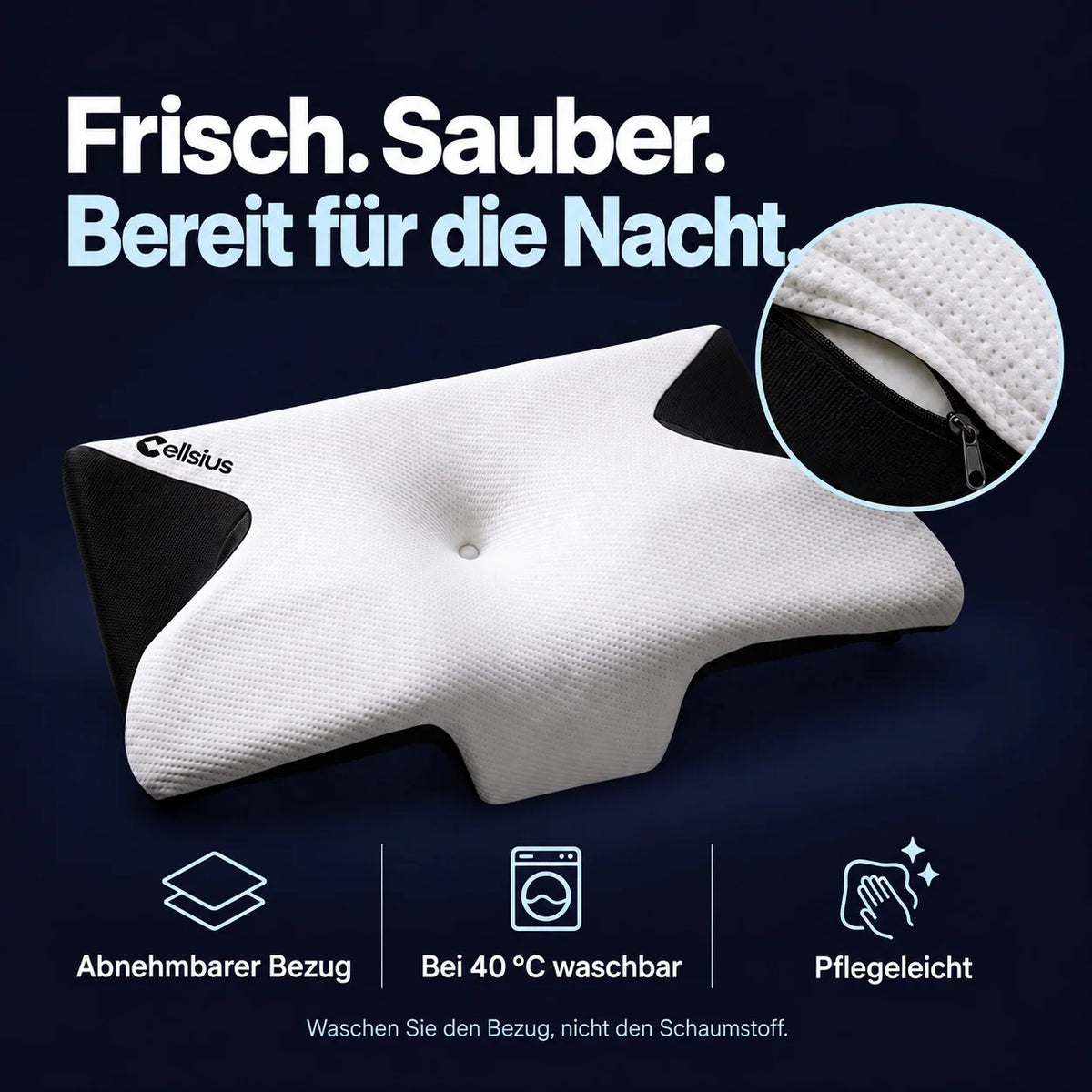 Cellsius Nackenausrichtungskissen - Das Geheimnis für Seiten und Rückenschläfer