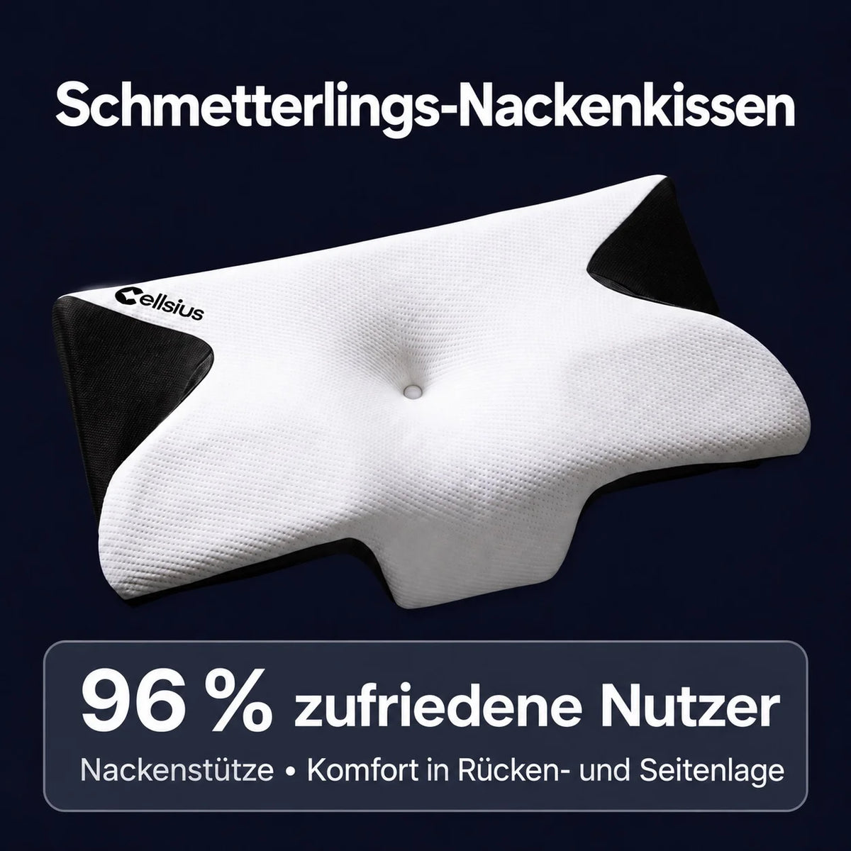 Cellsius Nackenausrichtungskissen - Das Geheimnis für Seiten und Rückenschläfer