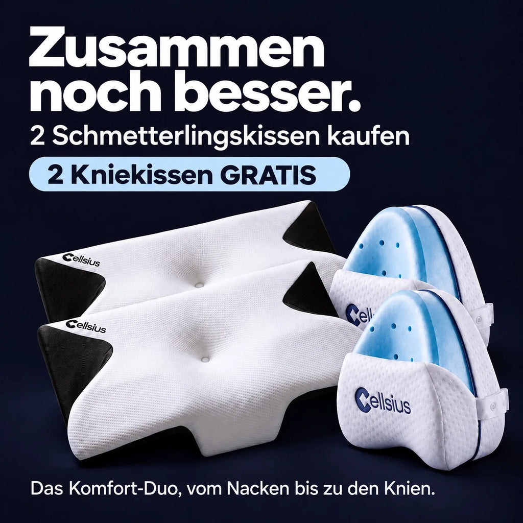 Cellsius Nackenausrichtungskissen - Das Geheimnis für Seiten und Rückenschläfer