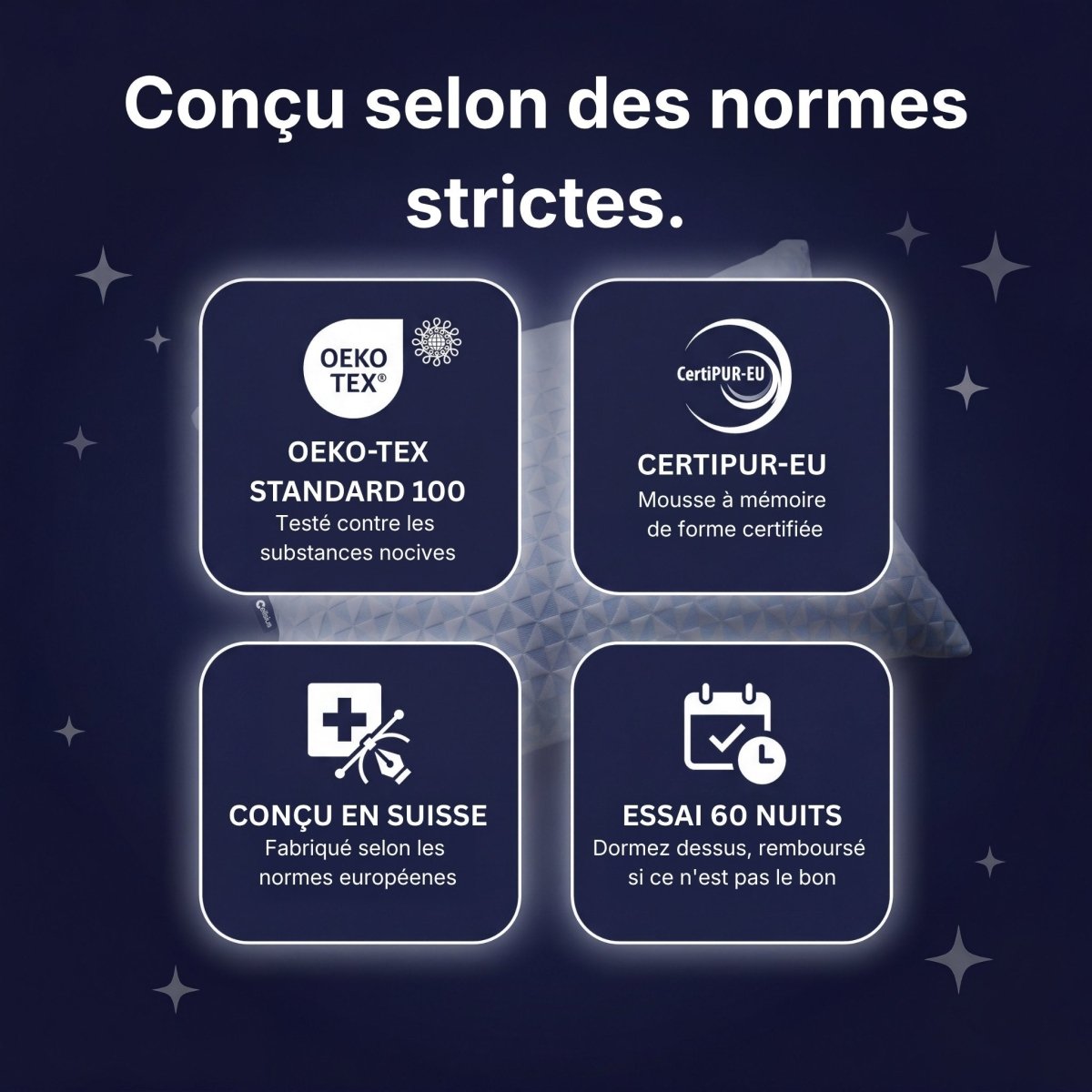 Oreiller Original Cellsius - Le premier oreiller qui s'adapte à votre corps - Cellsius | L’Orthopédie au service de votre bien - être