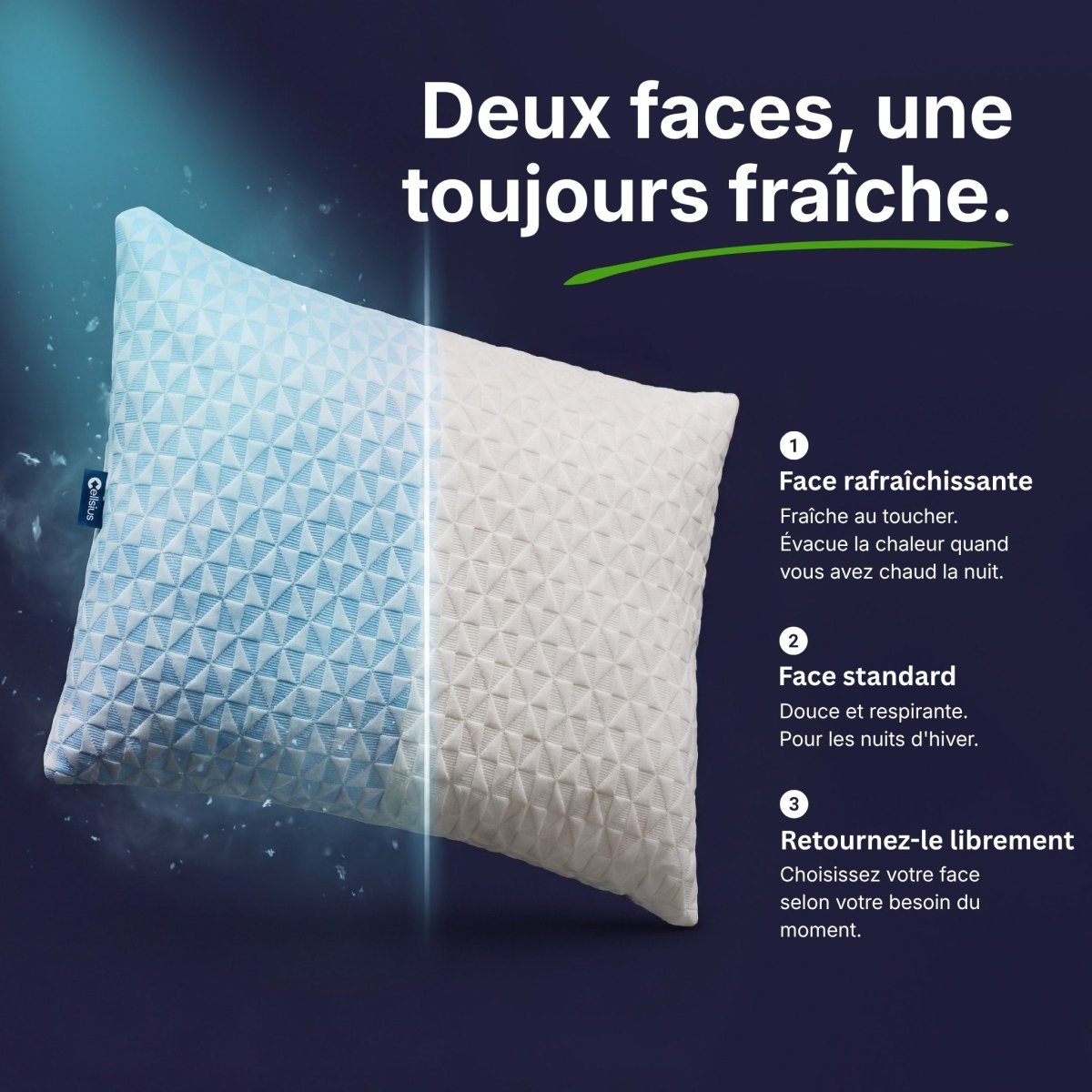 Oreiller Original Cellsius - Le premier oreiller qui s'adapte à votre corps - Cellsius | L’Orthopédie au service de votre bien - être