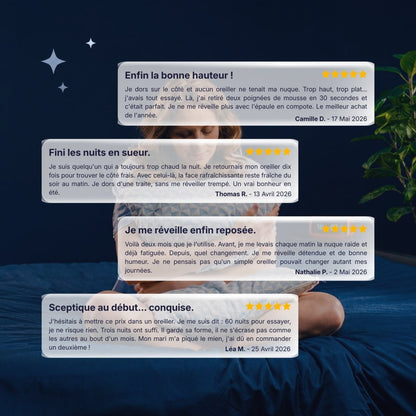 Oreiller Original Cellsius - Le premier oreiller qui s'adapte à votre corps - Cellsius | L’Orthopédie au service de votre bien - être