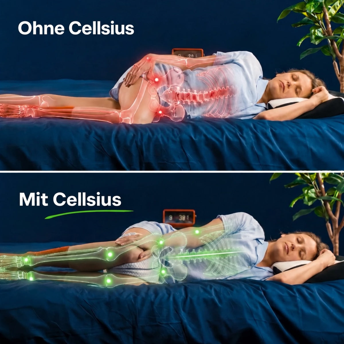 Cellsius Orthopädisches Kniekissen - Das Geheimnis eines schmerzfreien Schlafs