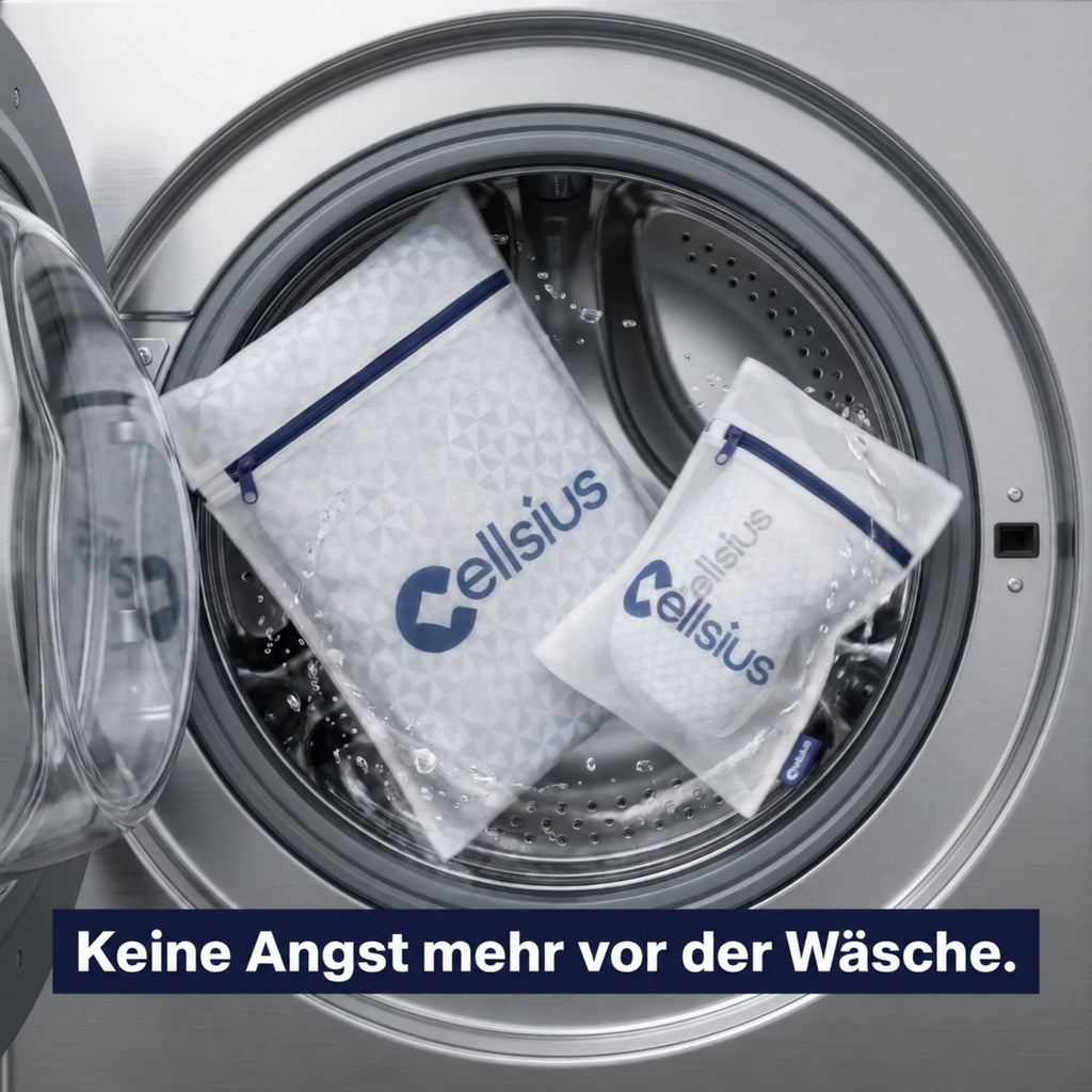 Cellsius Premium Waschbeutel - Verdoppeln Sie die Lebensdauer Ihrer Textilien